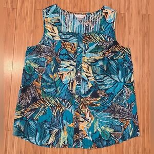 ❤️ NWOT Christopher & Banks Tropical Sleeveless Top